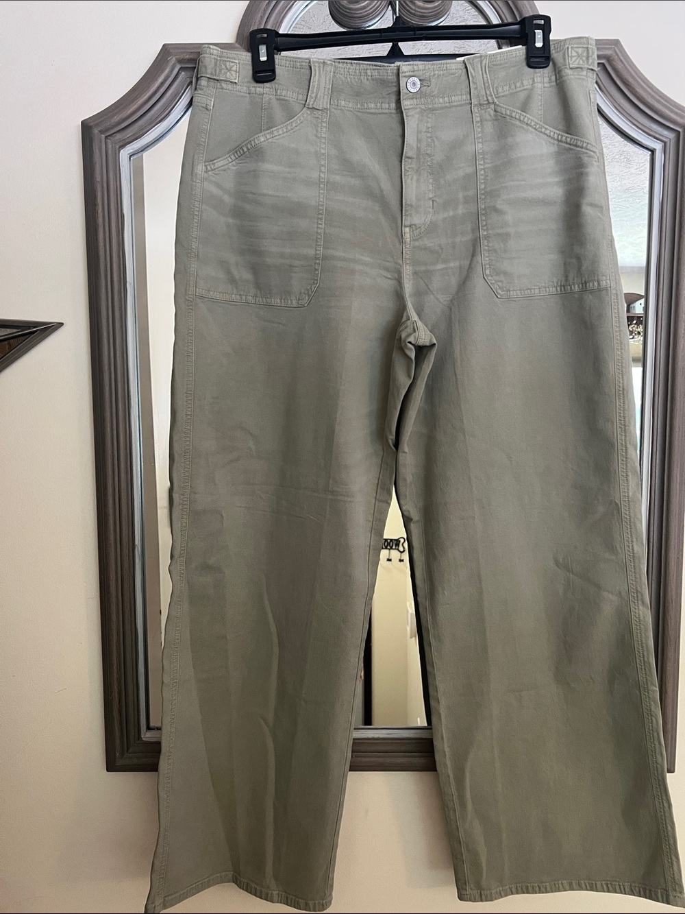 American Eagle Outfitters Olive Wide Leg Utility Pants